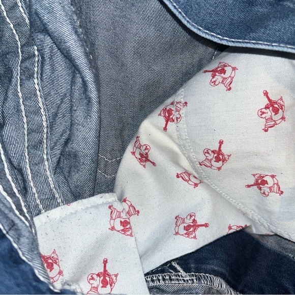 Men true religion blue jeans straight size 36 denim pants - Picture 6 of 7